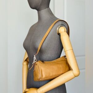 Y2K Leather Shoulder Bag | Camel | Made in Italy